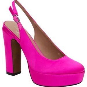 LINEA PAOLO NWT Pink Ivie Slingback Platform Pump 8